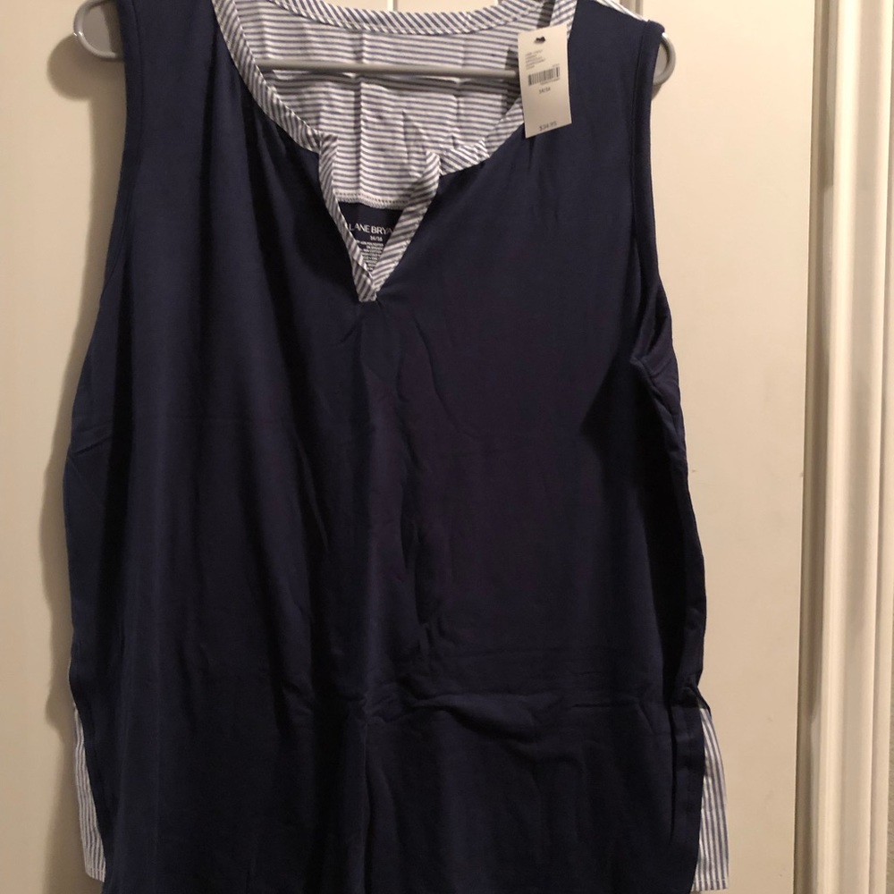 NWT Blue Stripe Top